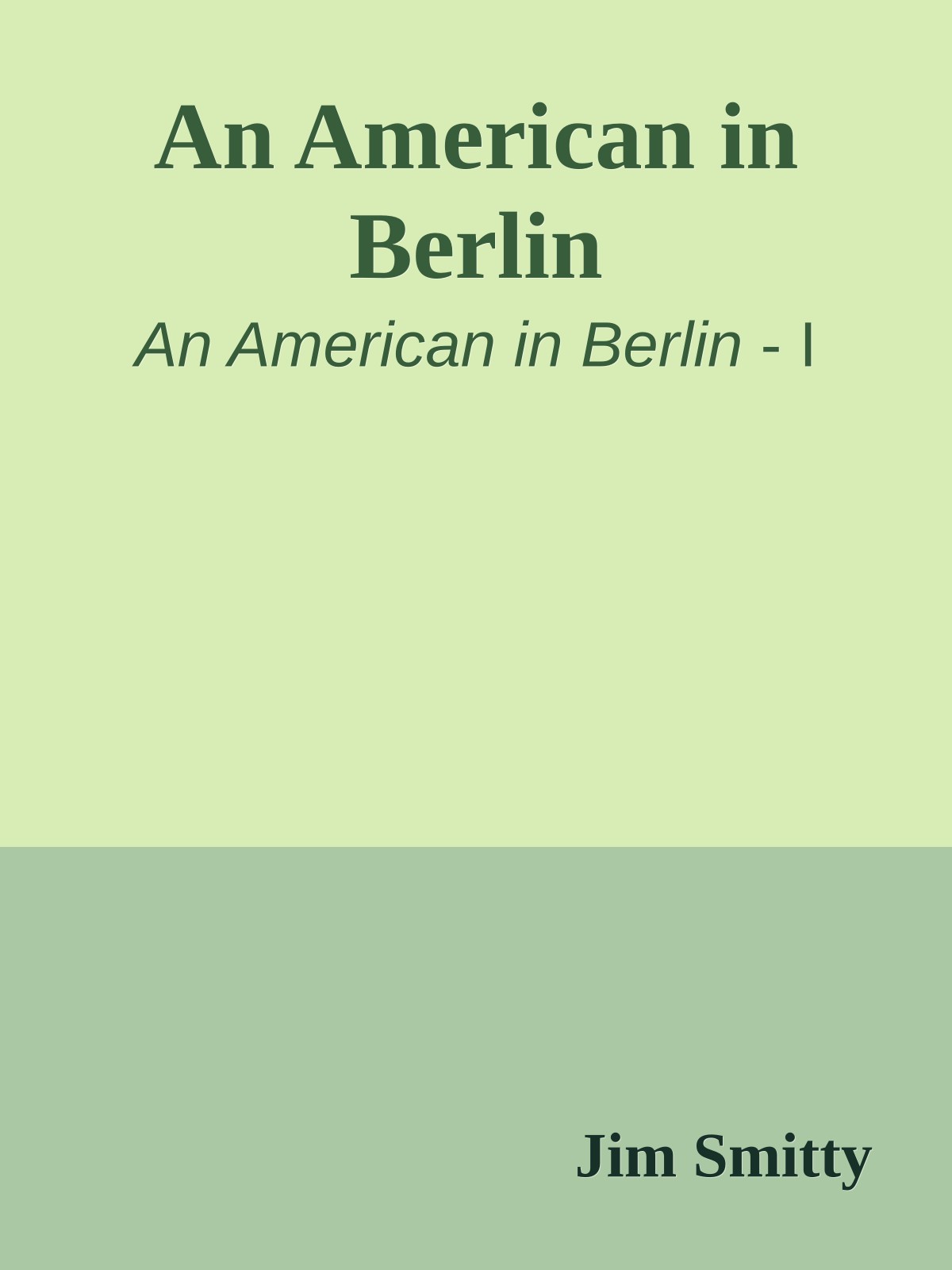 An American in Berlin